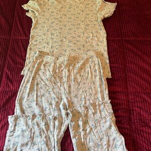 Charter Club Blue Floral Pajama Top